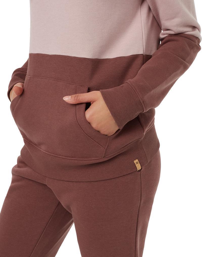 Blocked Banshee Hoodie - Womens - undyed / violet haze / mesa red 1