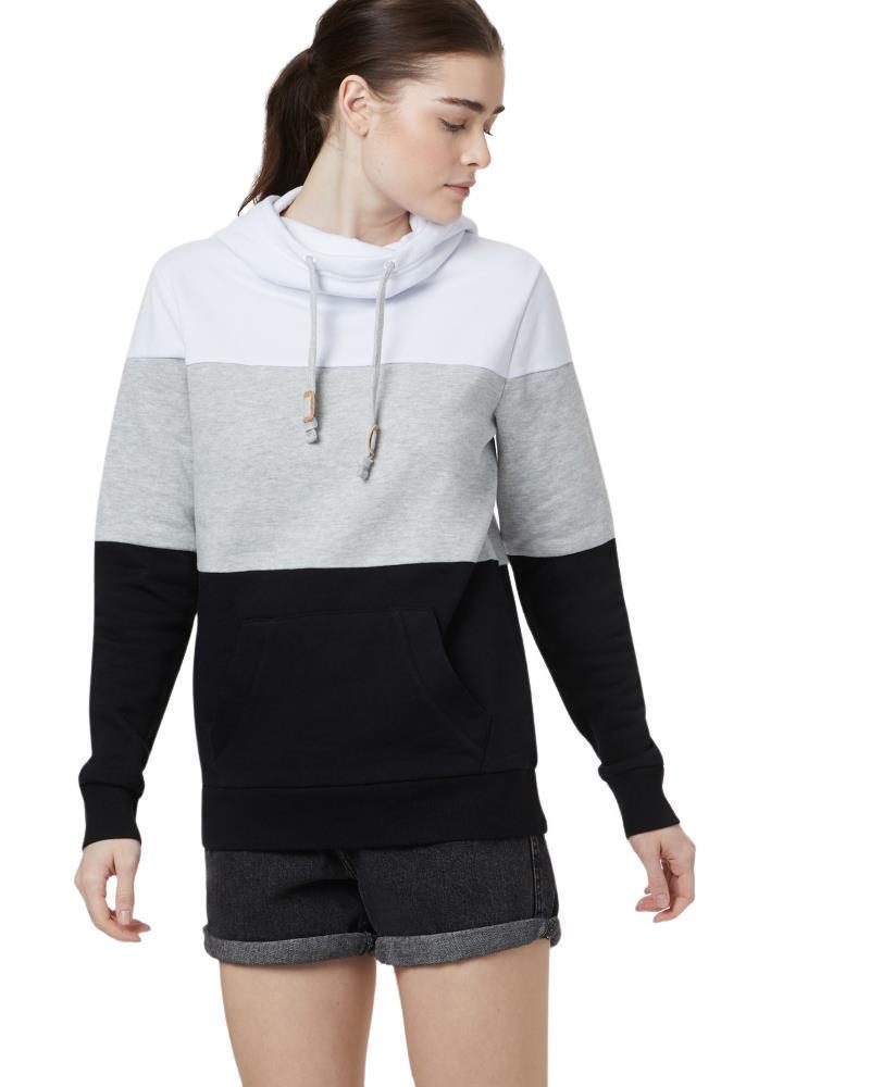 Blocked Banshee Hoodie - Womens - white / hi rise grey / meteorite black 1
