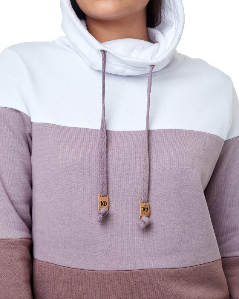 Blocked Banshee Hoodie - Womens - white / sea fog purple / twilight mauve 1