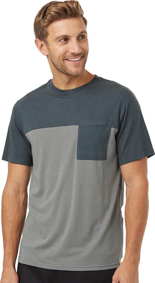Blocked Pocket T-shirt - Mens - Forest River Green / Mineral 1