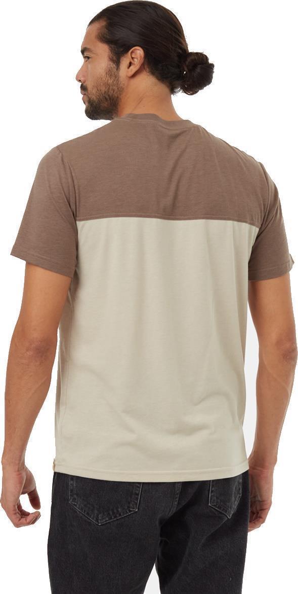 Blocked Pocket T-shirt - Mens - Fossil / Pale Oak / Slate Brown 3