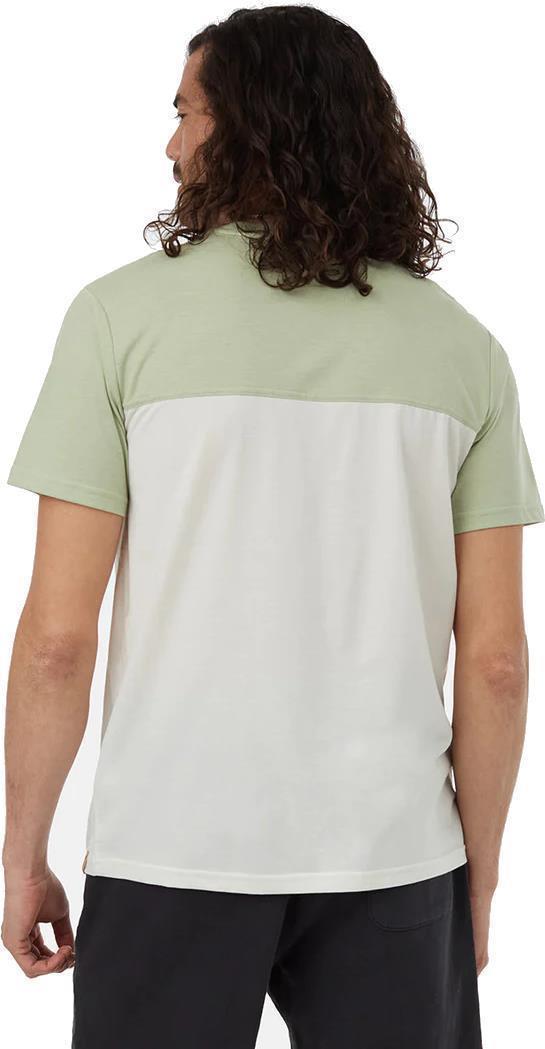 Blocked Pocket T-shirt - Mens - Light Sage / Undyed / Dark Sage 2