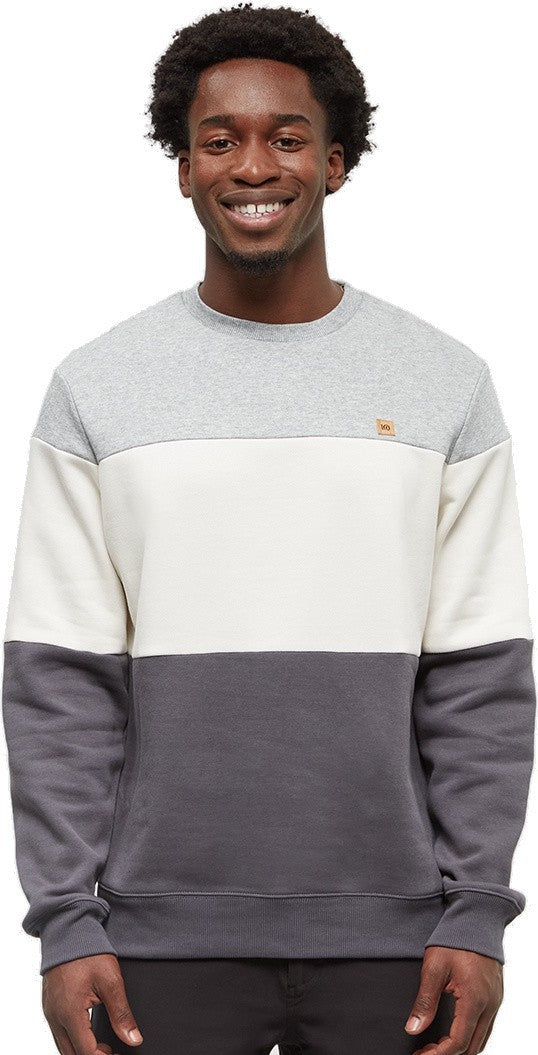 Blocked Reynard Crew - Mens - harbour grey heather / undyed / graphite 1