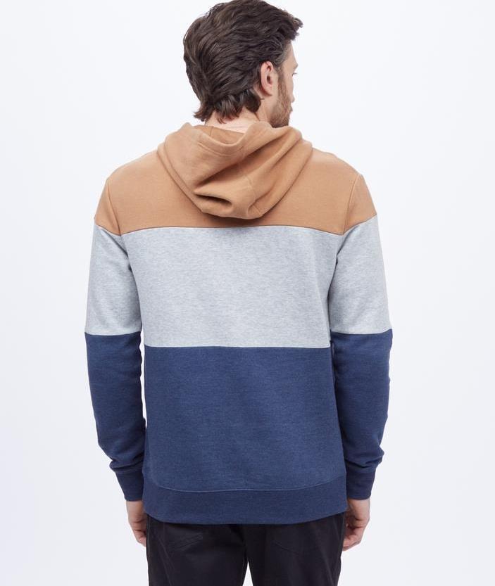 Blocked Reynard Hoodie - Mens - Foxtrot Brown / Hi Rise Grey Heather / Dress Blue 2