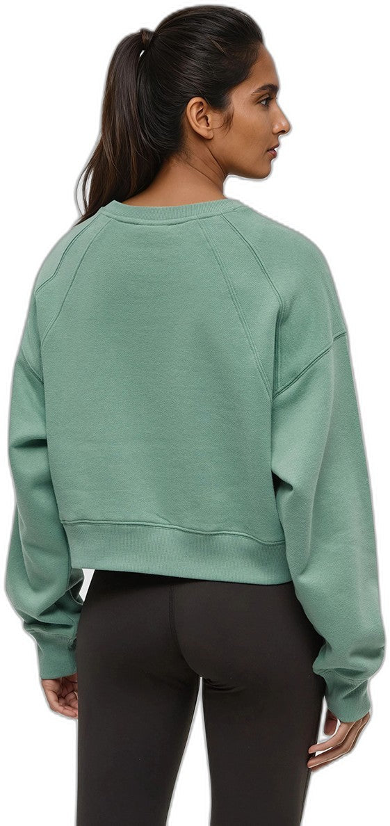 Bluffs Cropped Crew - Womens - jade 1