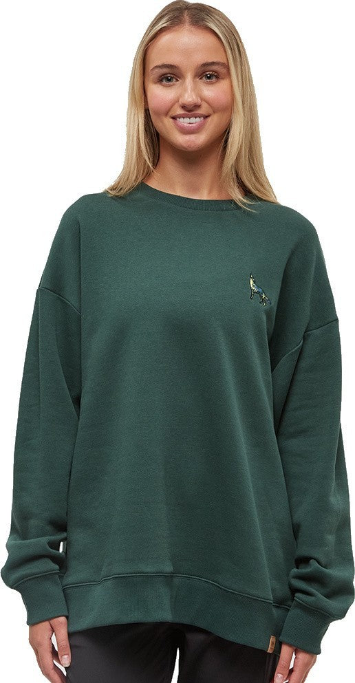 Boreal Wildlife Oversized Crew - Womens - forest pine / boreal wolf 1
