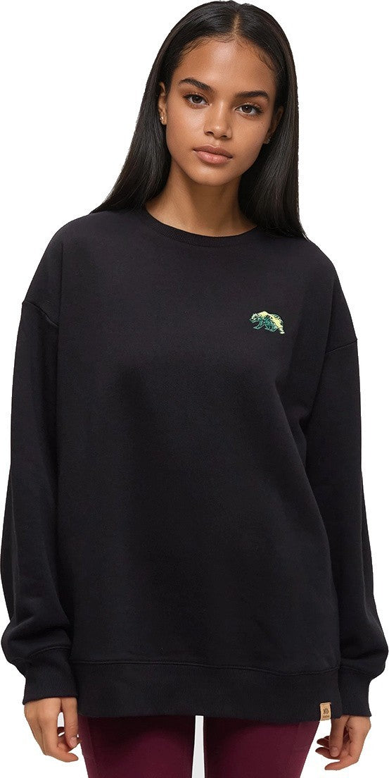 Boreal Wildlife Oversized Crew - Womens - meteorite black / boreal bear 1