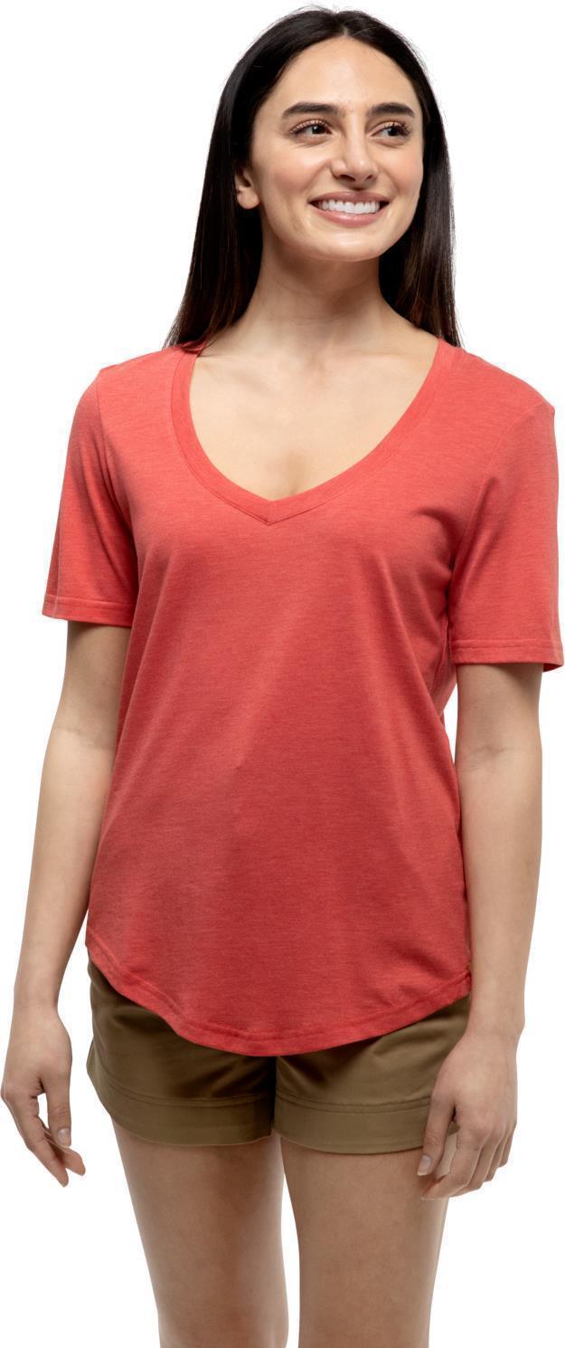 Brackley T-Shirt - Womens - deep coral heather 1