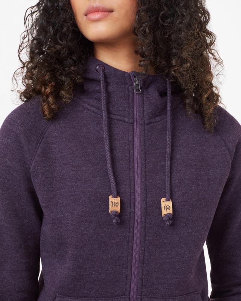 Burney Zip Hoodie - Womens - aubergine purple heather 1