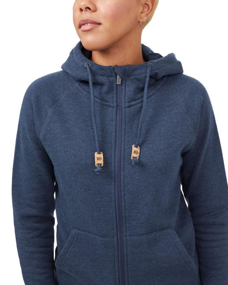 Burney Zip Hoodie - Womens - dress blue heather 1