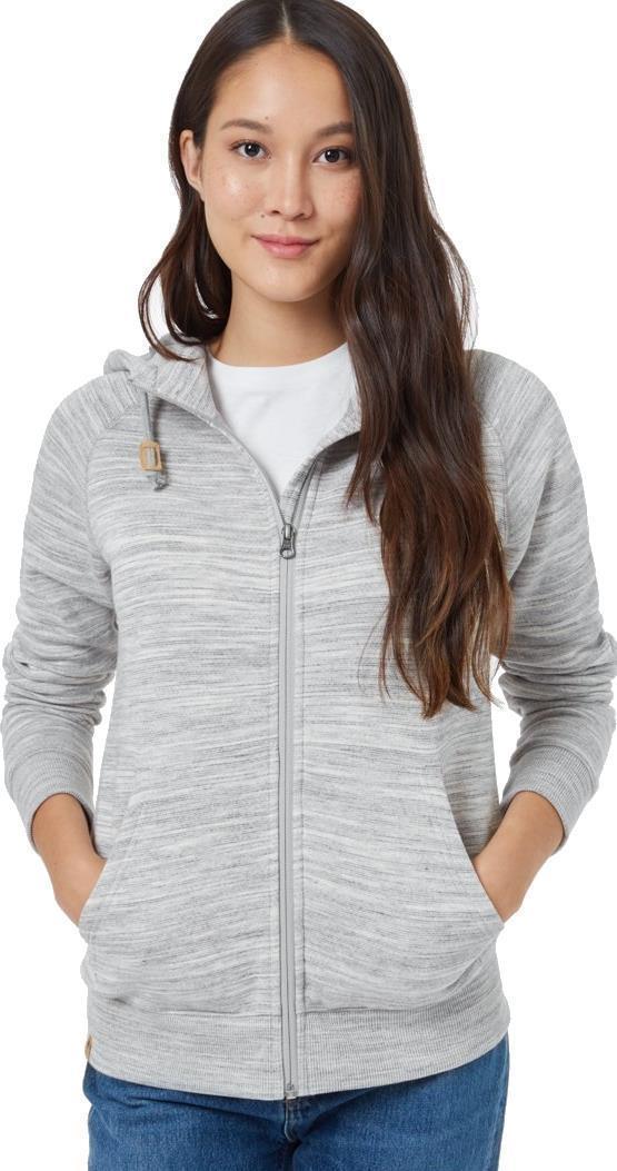 Burney Zip Hoodie - Womens - hi rise grey space dye 1