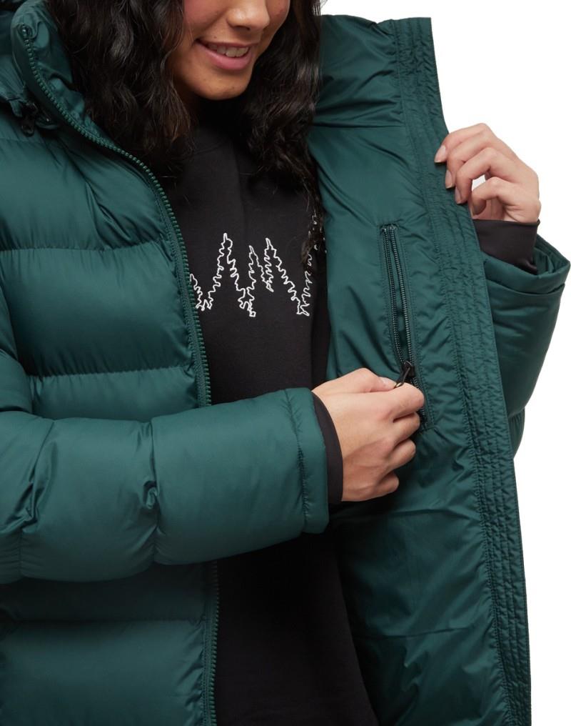 Cloud Shell Long Puffer - Womens - forest pine 1