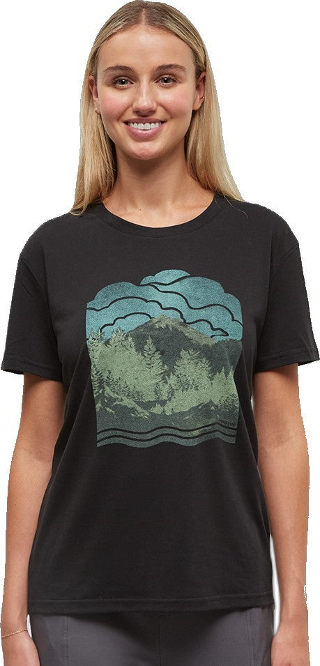 Cloud Valley T-Shirt - Womens - meteorite black / trellis 1