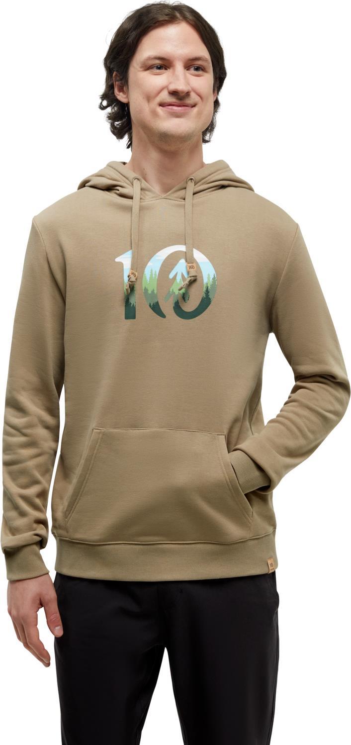 Cloudy Forest Ten Hoodie - Mens - khaki / forest shade 1