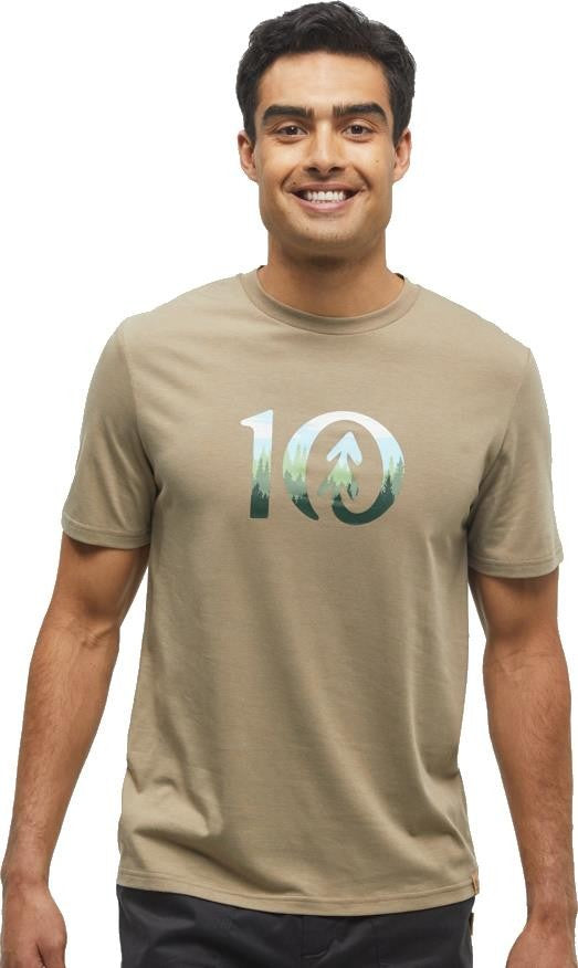 Cloudy Forest Ten T-Shirt - Mens - khaki / forest shade 1