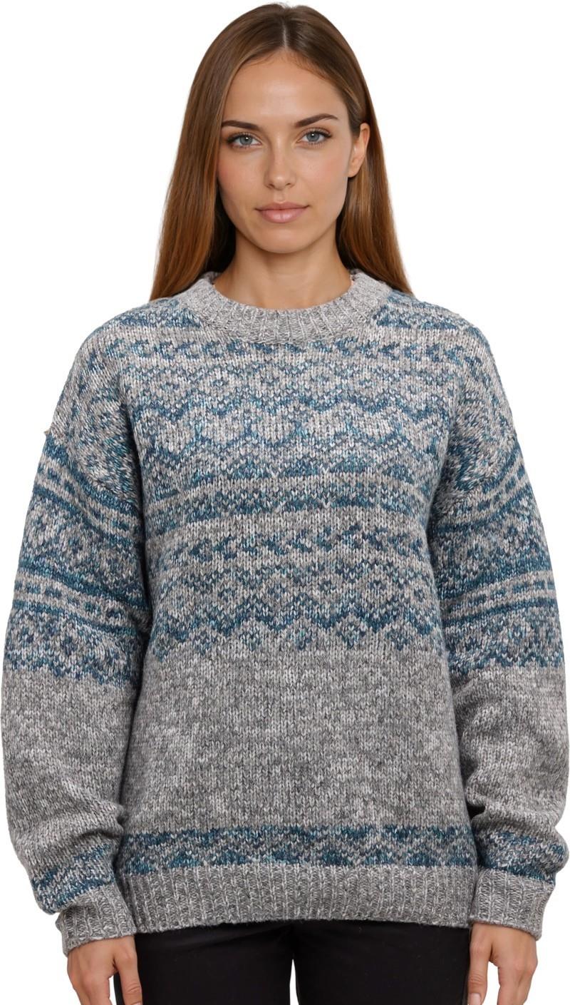 Colorado Sweater - Womens - grey blend / pacific teal heather 1