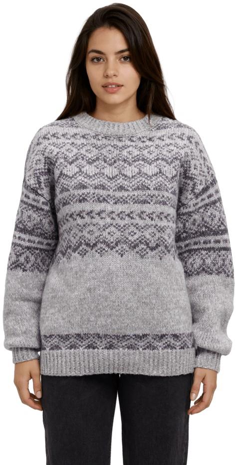 Colorado Sweater - Womens - light grey heather / plum royale blend 1