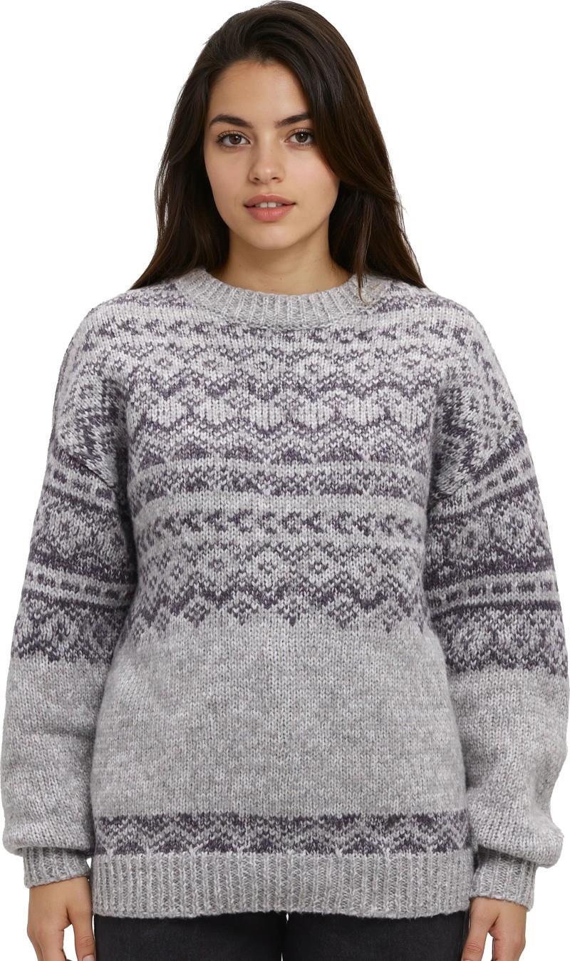 Colorado Sweater - Womens - light grey heather / plum royale blend 1