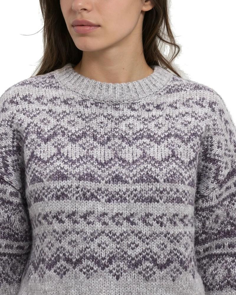 Colorado Sweater - Womens - light grey heather / plum royale blend 1