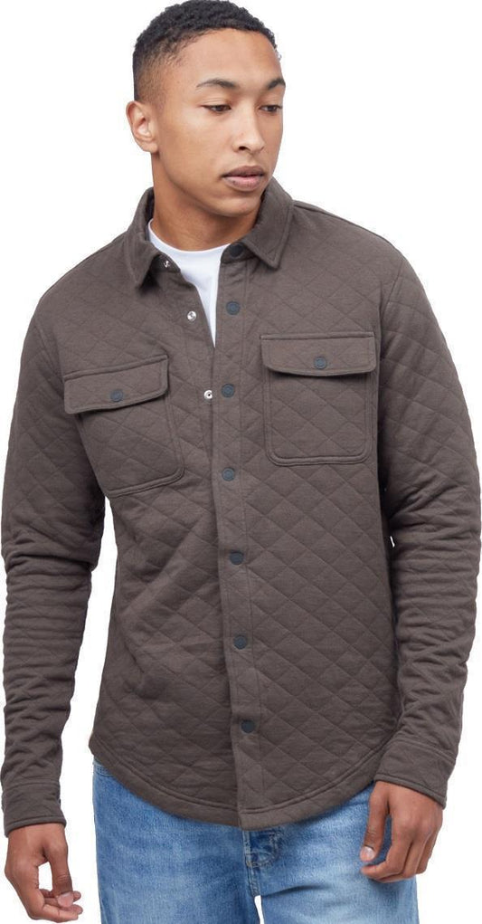 Colville Quilted Shacket - Mens - Black Olive Green Heather 1