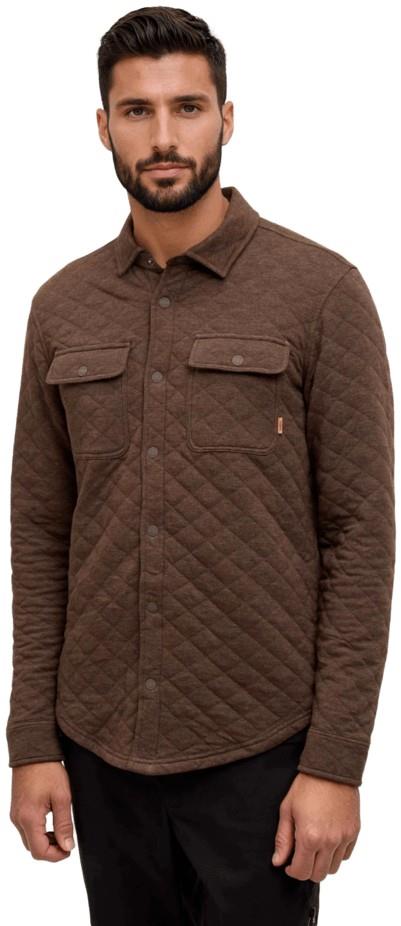Colville Quilted Shacket - Mens - cedar bark heather 1