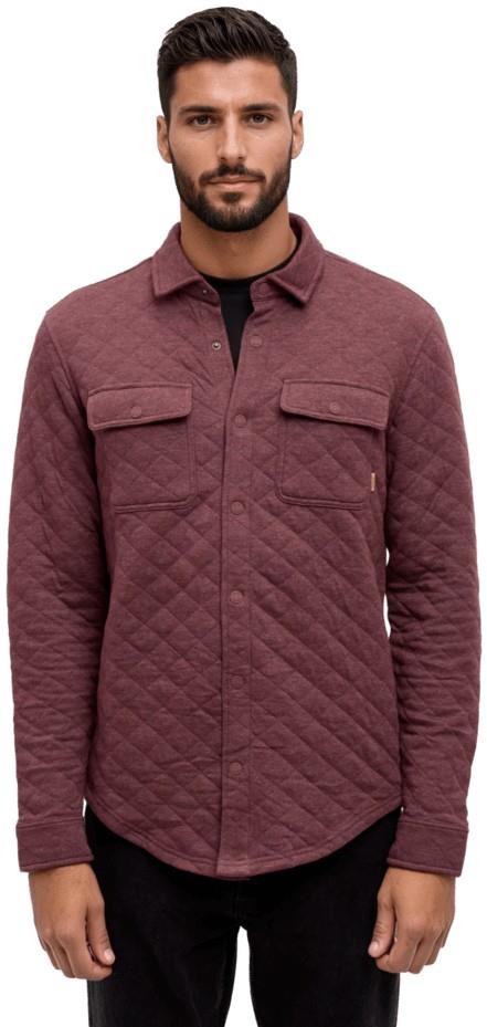 Colville Quilted Shacket - Mens - red chestnut heather 1