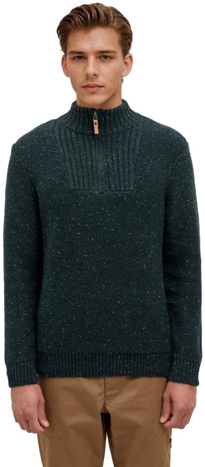 Conrad Fleck Sweater - Mens - dark forest green fleck 1