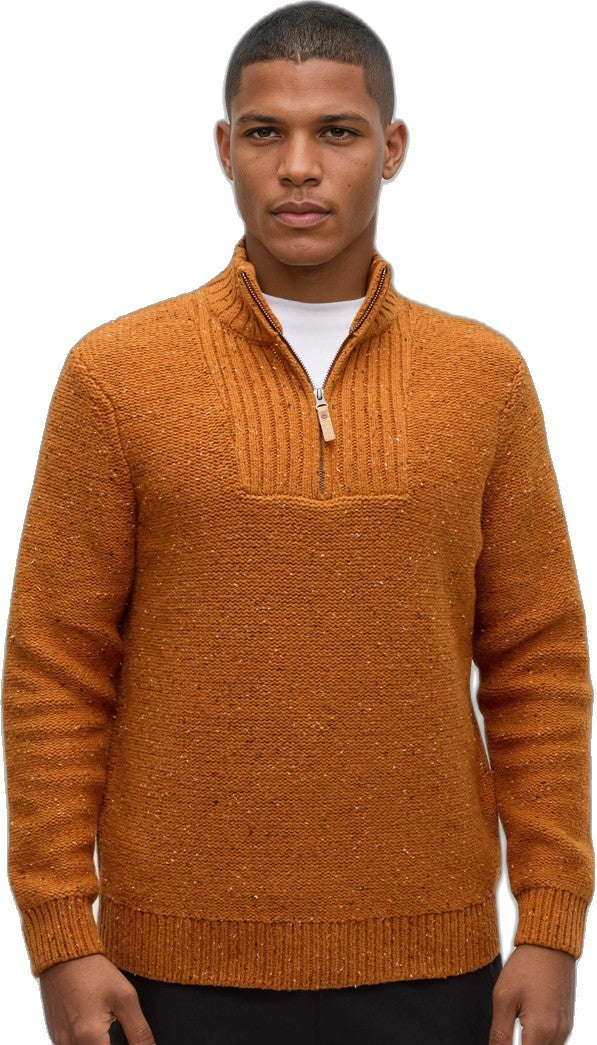 Conrad Sweater - Mens - burnt caramel nep 1