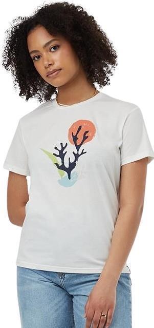 Coral T-Shirt - Womens - cloud white / apricot orange 1
