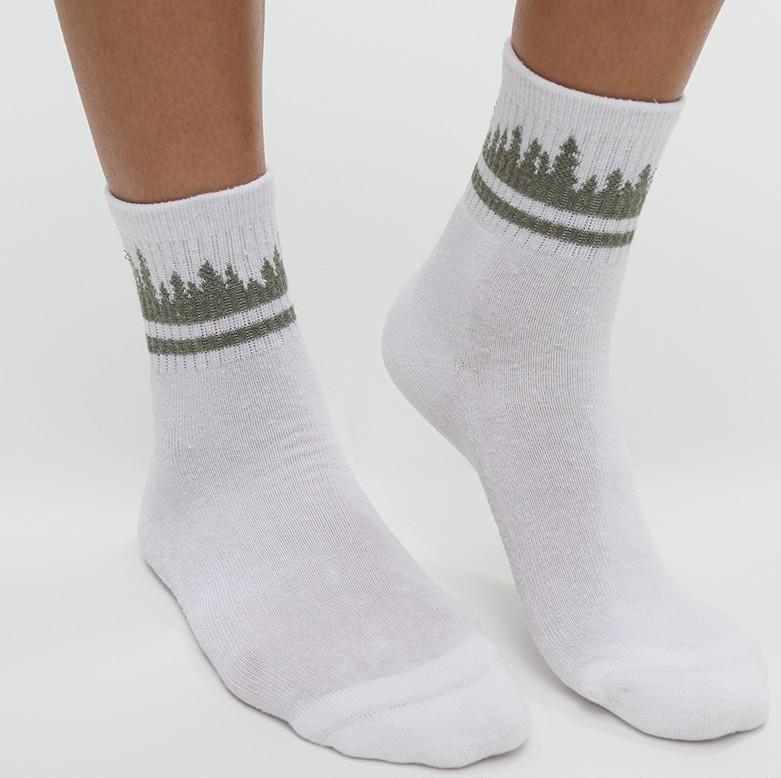 Cortes Socks - white juniper / agave stripes 1
