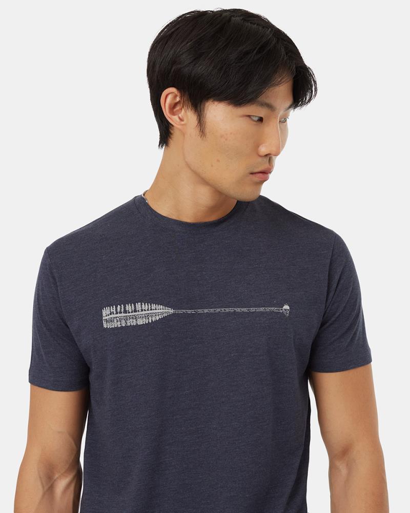 Cove T-Shirt - Mens - midnight blue heather / silver cloud grey 1