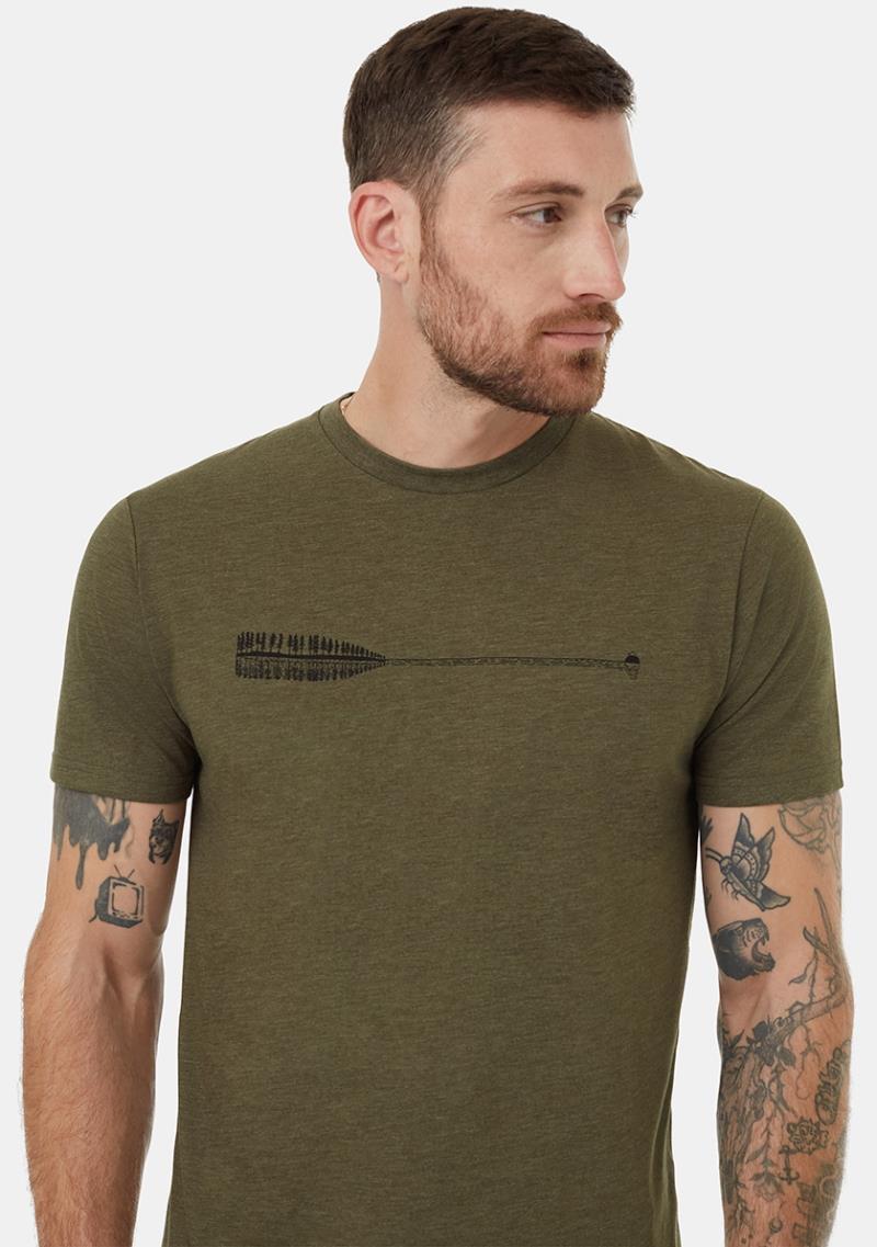 Cove T-Shirt - Mens - olive night green heather / meteorite black 1