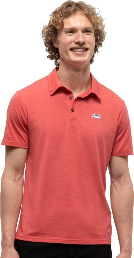 Crabby Astir Polo - Mens - deep coral heather / blue haze 1