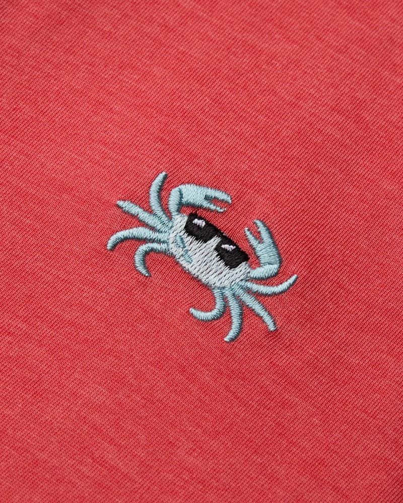 Crabby Astir Polo - Mens - deep coral heather / blue haze 1