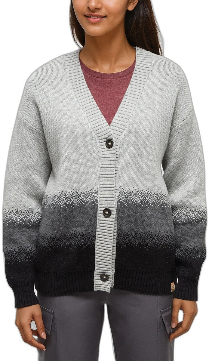 Creek Cardigan - Womens - harbour grey heather / fade 1