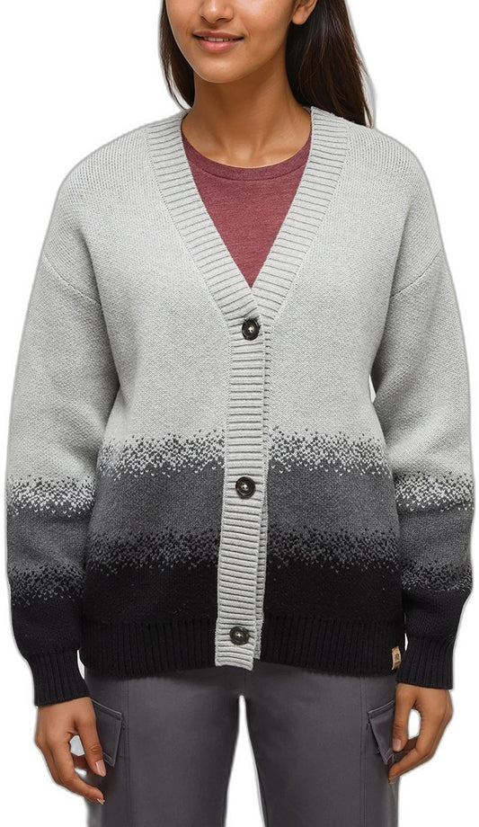Creek Cardigan - Womens - harbour grey heather / fade 1