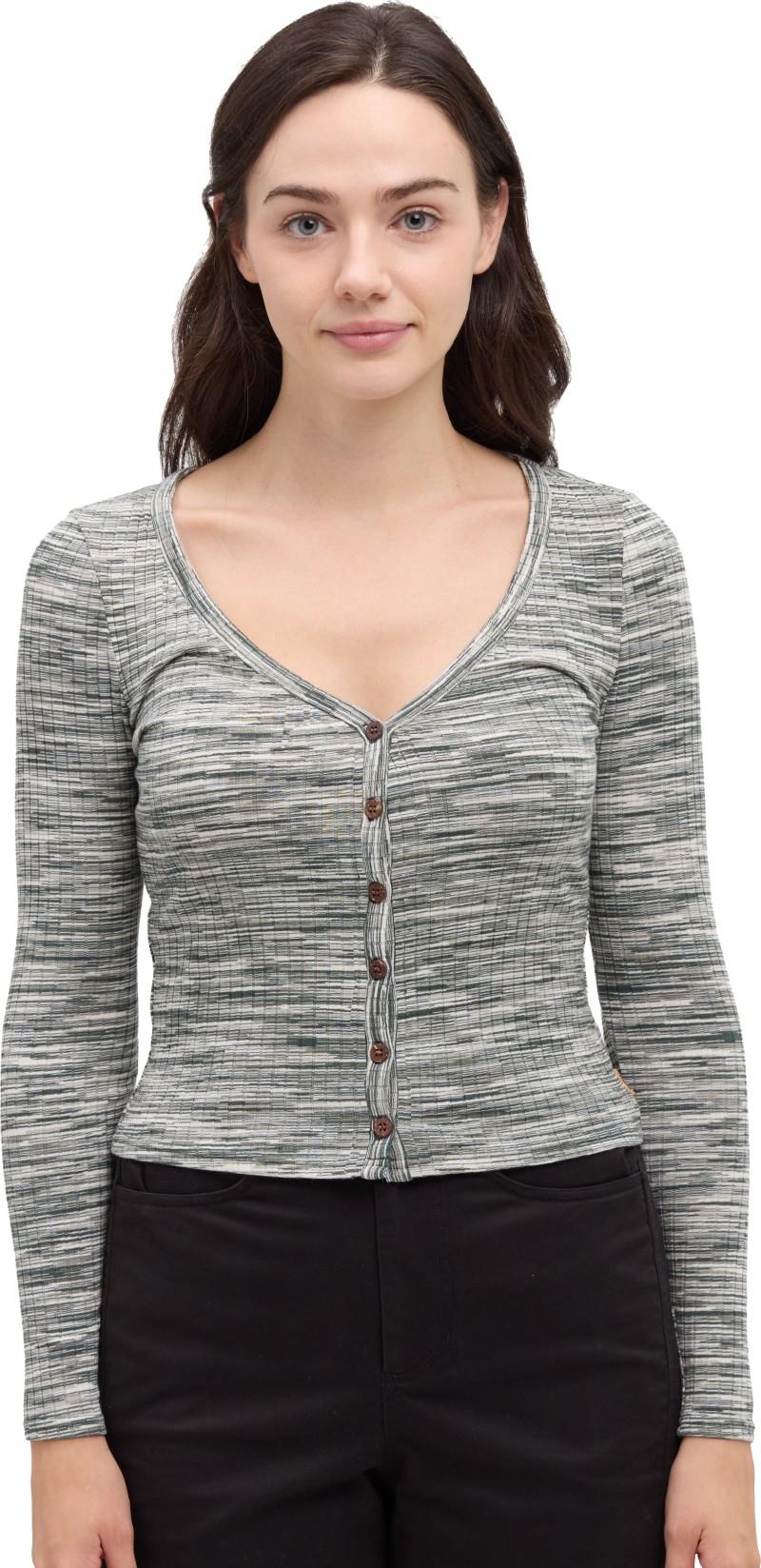 Dakota LS - Womens - dark forest green space dye 1