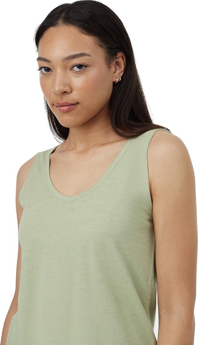 Double V Hemp Tank - Womens - light sage heather 1