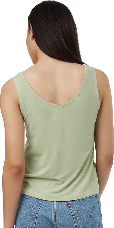 Double V Hemp Tank - Womens - light sage heather 1