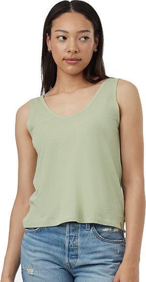 Double V Hemp Tank - Womens - light sage heather 1