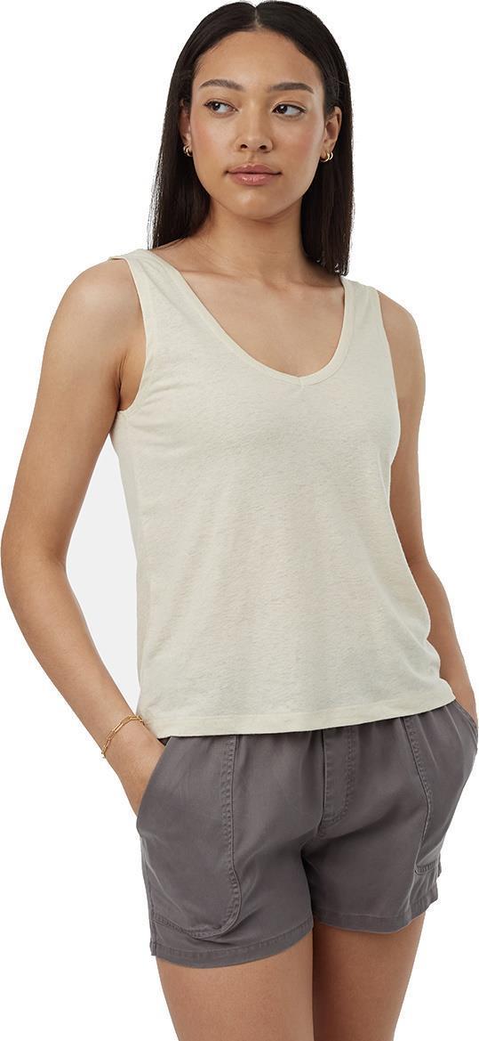 Double V Hemp Tank - Womens - undyed 1