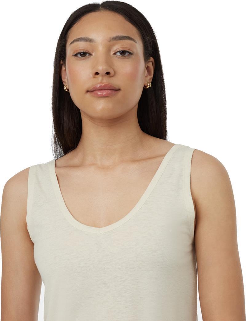 Double V Hemp Tank - Womens - undyed 1