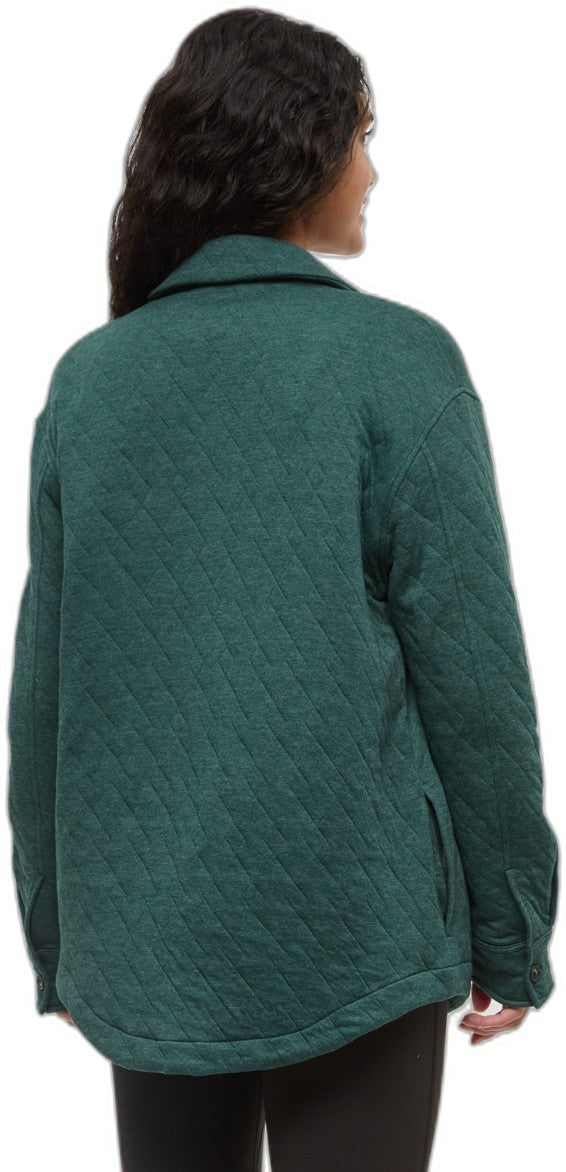 Dunes Shacket - Womens - forest pine heather 1