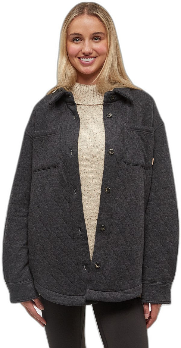 Dunes Shacket - Womens - meteorite black heather 1