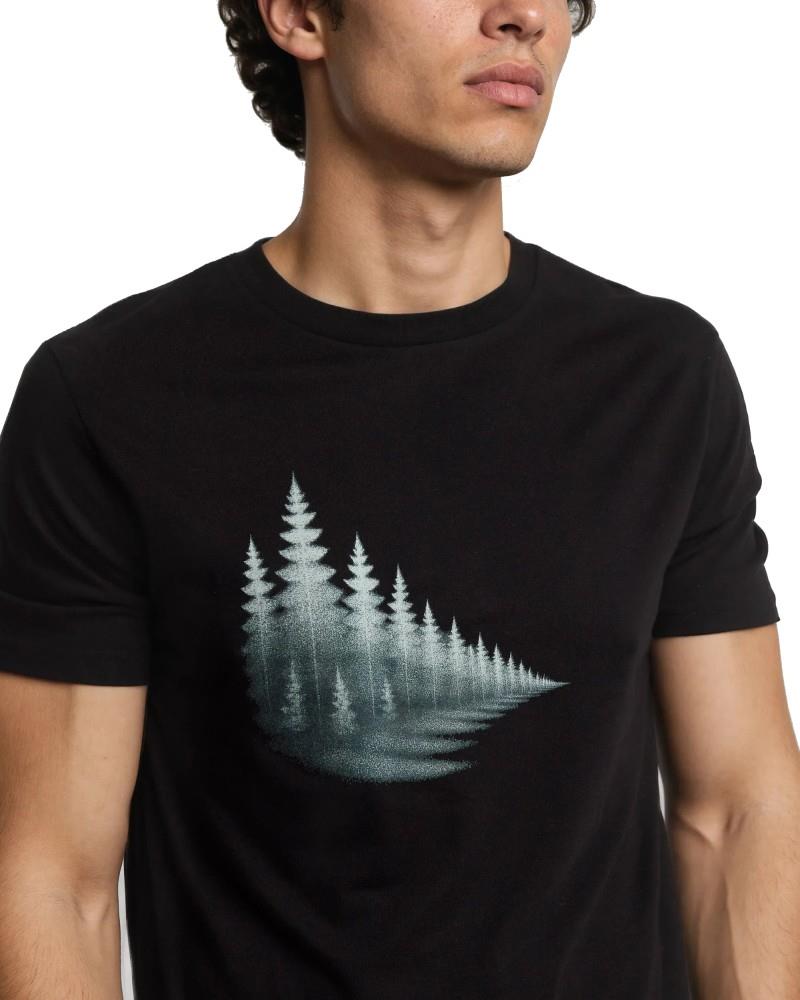 Echo T-Shirt - Mens - meteorite black / green 1