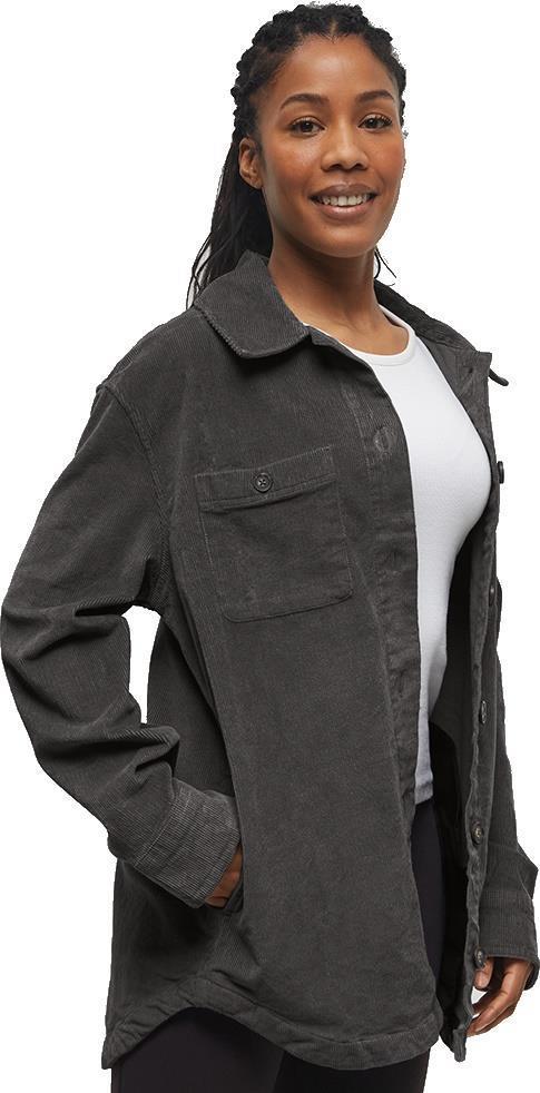 EcoStretch Corduroy Shacket - Womens - forest river green 1