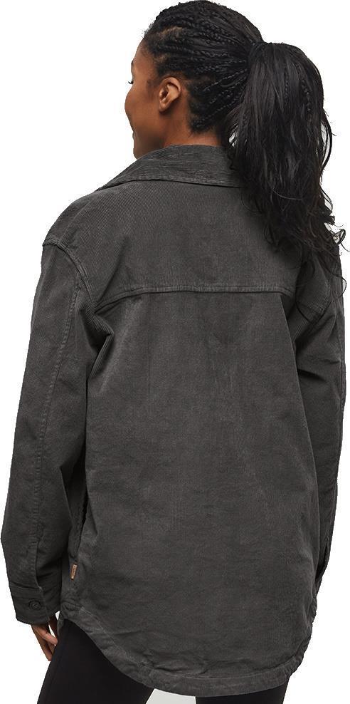 EcoStretch Corduroy Shacket - Womens - forest river green 1
