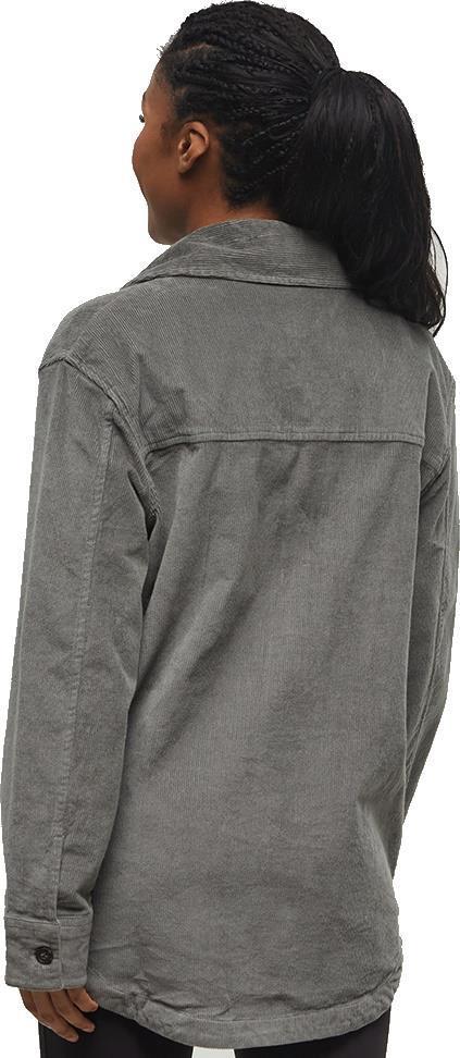 EcoStretch Corduroy Shacket - Womens - mineral 1