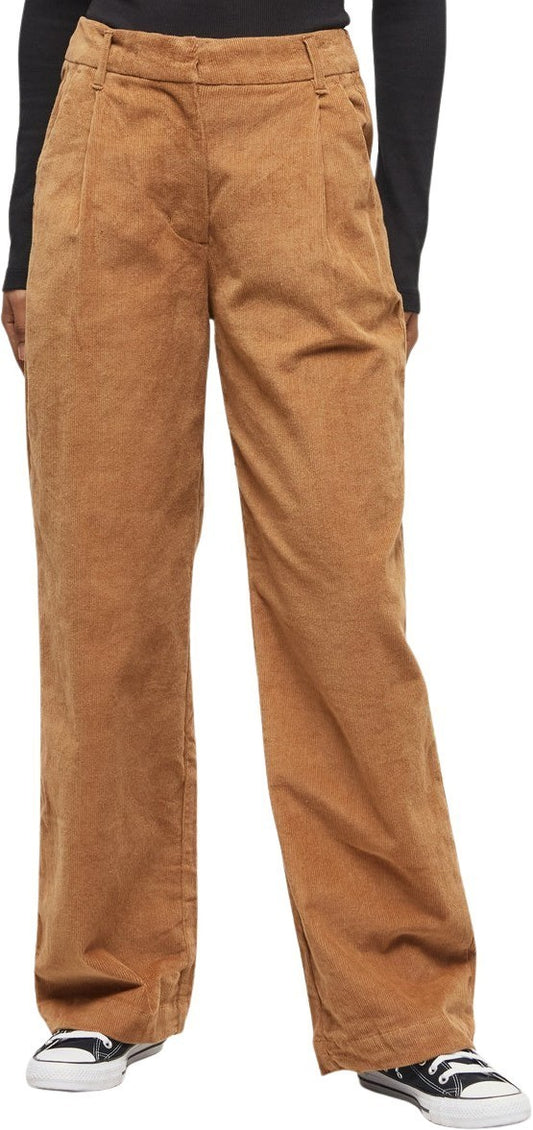 EcoStretch Corduroy Straight Leg Pants - Womens - camel 1