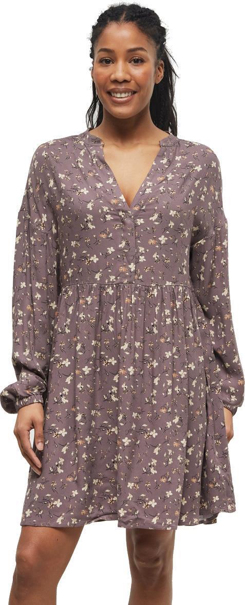 EcoWoven Crepe LS Dress - elkwood / blossom 1